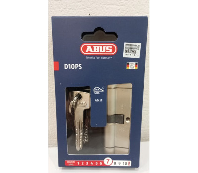 Цилиндровый механизм abus d10 45-45 ключ-вертушка (никель)